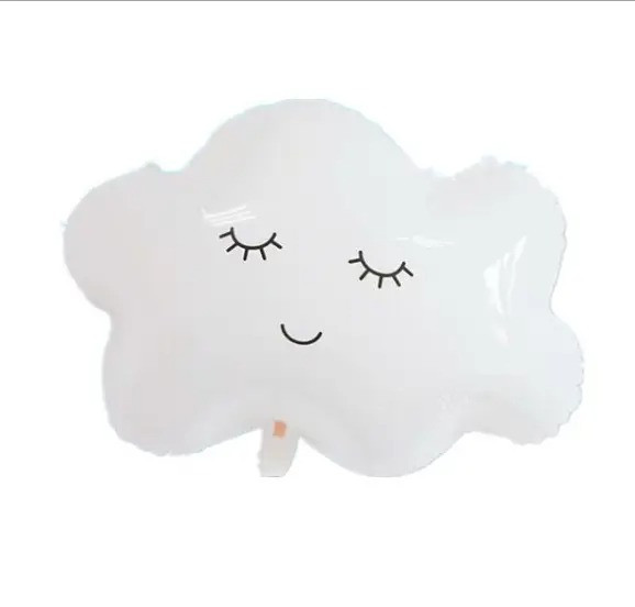 Фольгована велика повітряна куля усміхнена Хмара з очками, 70х55 см