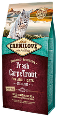 Сухий корм Carnilove Fresh Carp & Trout Sterilised для стерилізованих кішок з коропом і фореллю 400 г