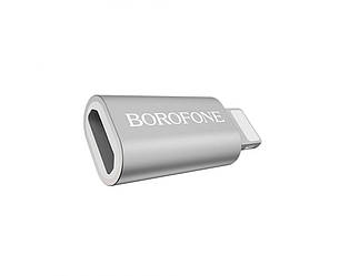 Перехідник OTG Borofone BV5 Micro To Lightning (Сталевий)