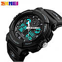 Наручний спортивний водонепроникний годинник Skmei 1270 Чорний, фото 3