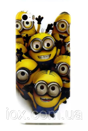 Силіконовий чохол "Міньйон серце" для iPhone 6/6S