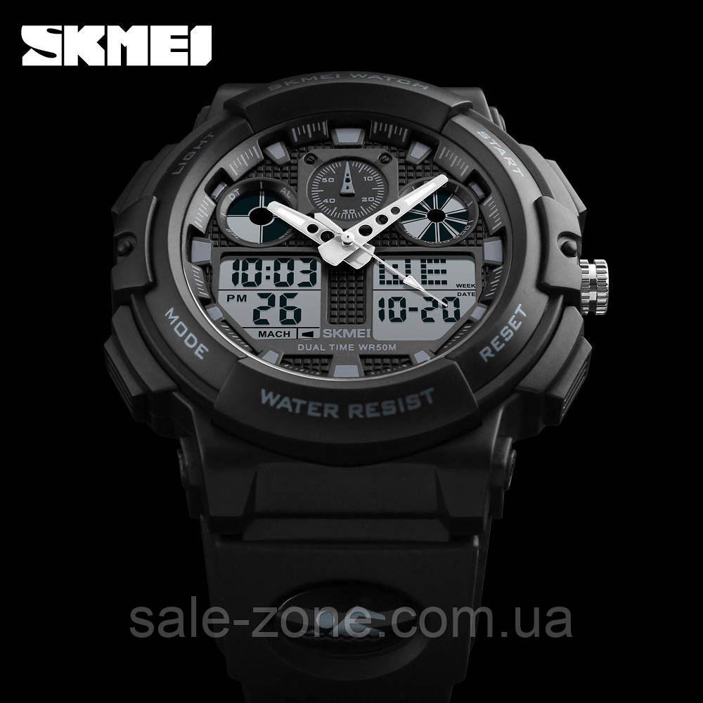 Мужские наручные спортивные часы Skmei 1270 Черный - фото 6 - id-p1591663830