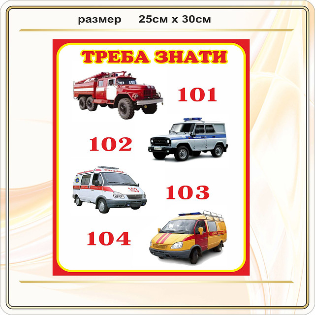 Стенд Треба знаті.