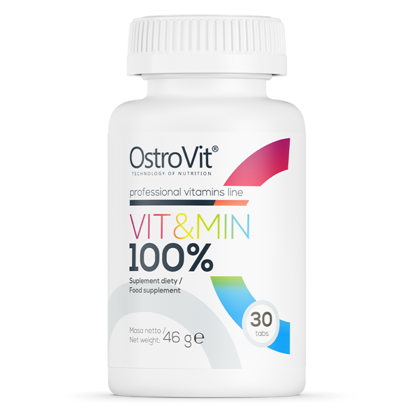Вітаміни 100% Vit&Min OstroVit 30 таблеток, фото 1