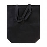 Сумка для покупок шоппер з широким дном та довгими ручками SABRINA, 40х12х40 см спанбонд друк логотипу, фото 3