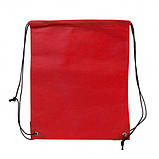 Рюкзак-мішок на шнурках затяжках RANCEL 35х42 см Червоний, фото 2