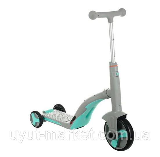 Дитячий самокат 3 в 1, беговел, 3-колісний велосипед GS-0058, PU колеса, фото 1