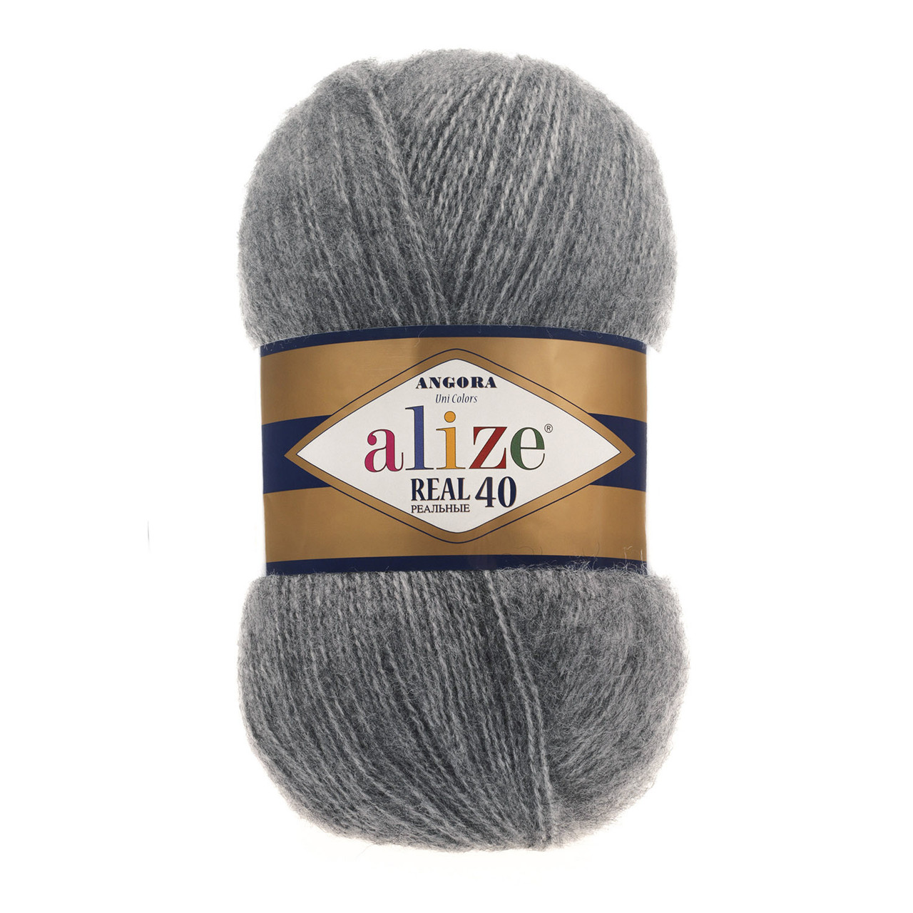 ANGORA REAL 40_182 средне-серый меланж - 40% шерсть, 60% акрил