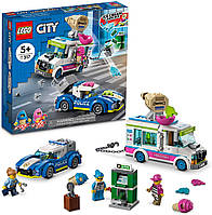 Конструктор LEGO ЛЕГО City Погоня полиции за грузовиком с мороженым 60314