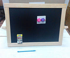 Мольберт Настільний, двосторонній магнітний (дерев'яний, 2 магніти, крейди) (М014)