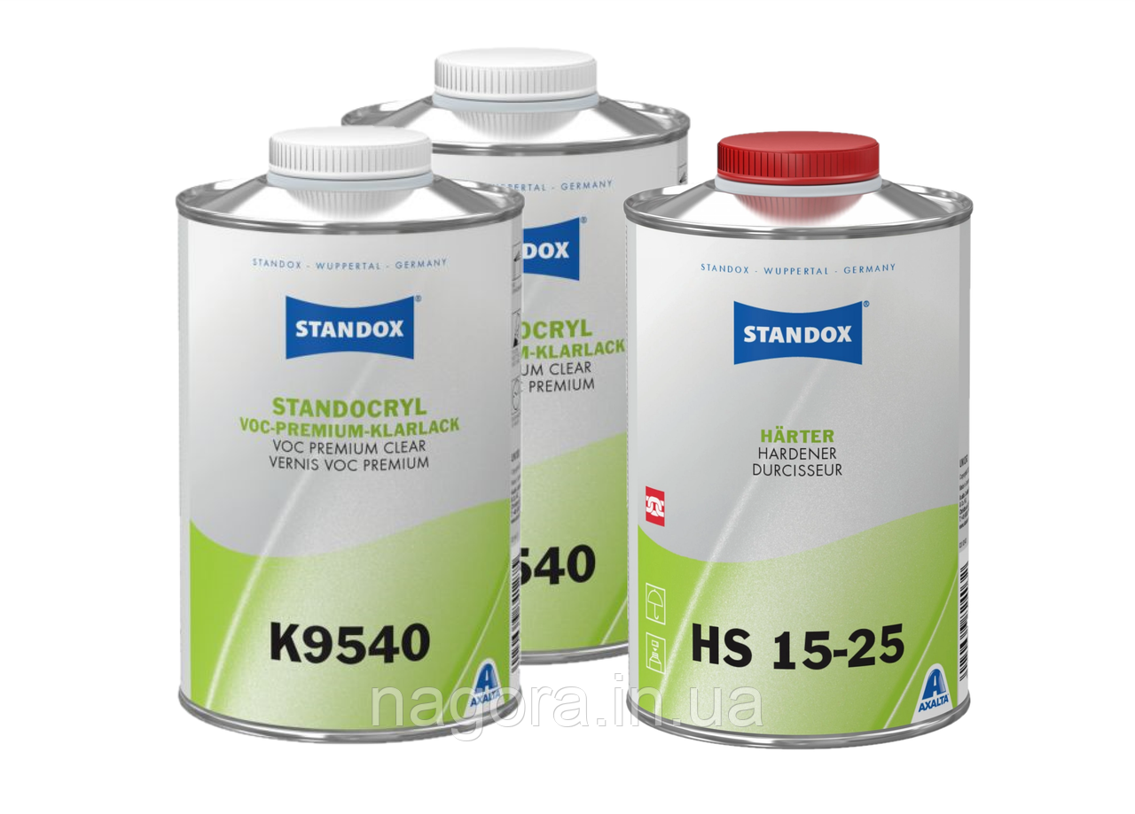 Лак HS одношаровий Standocryl VOC Premium Clear K9540 (Лак 2л + Затверджувач 1л), фото 1