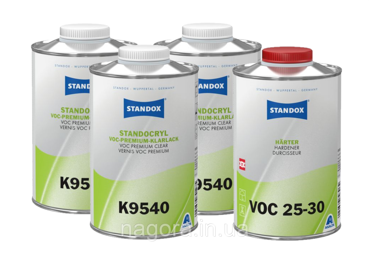 Лак VOC полутораслойный Standocryl VOC Premium Clear K9540 (Лак 3л + Затверджувач 1л)