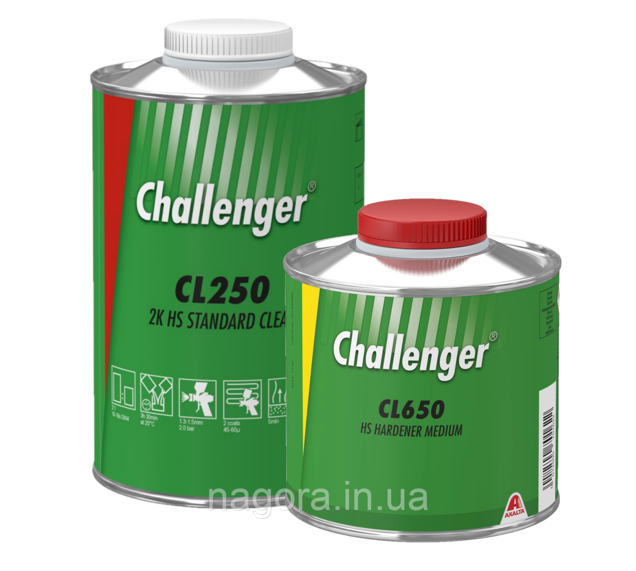 Прозорий лак HS Challenger CL250, стандартний (Лак 1л + затв. CL650 0,5л)