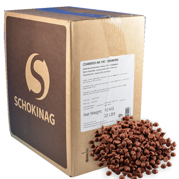 Шоколад молочний 30% Schokinag, ящик 10кг, кондитерський у калетах, Німеччина