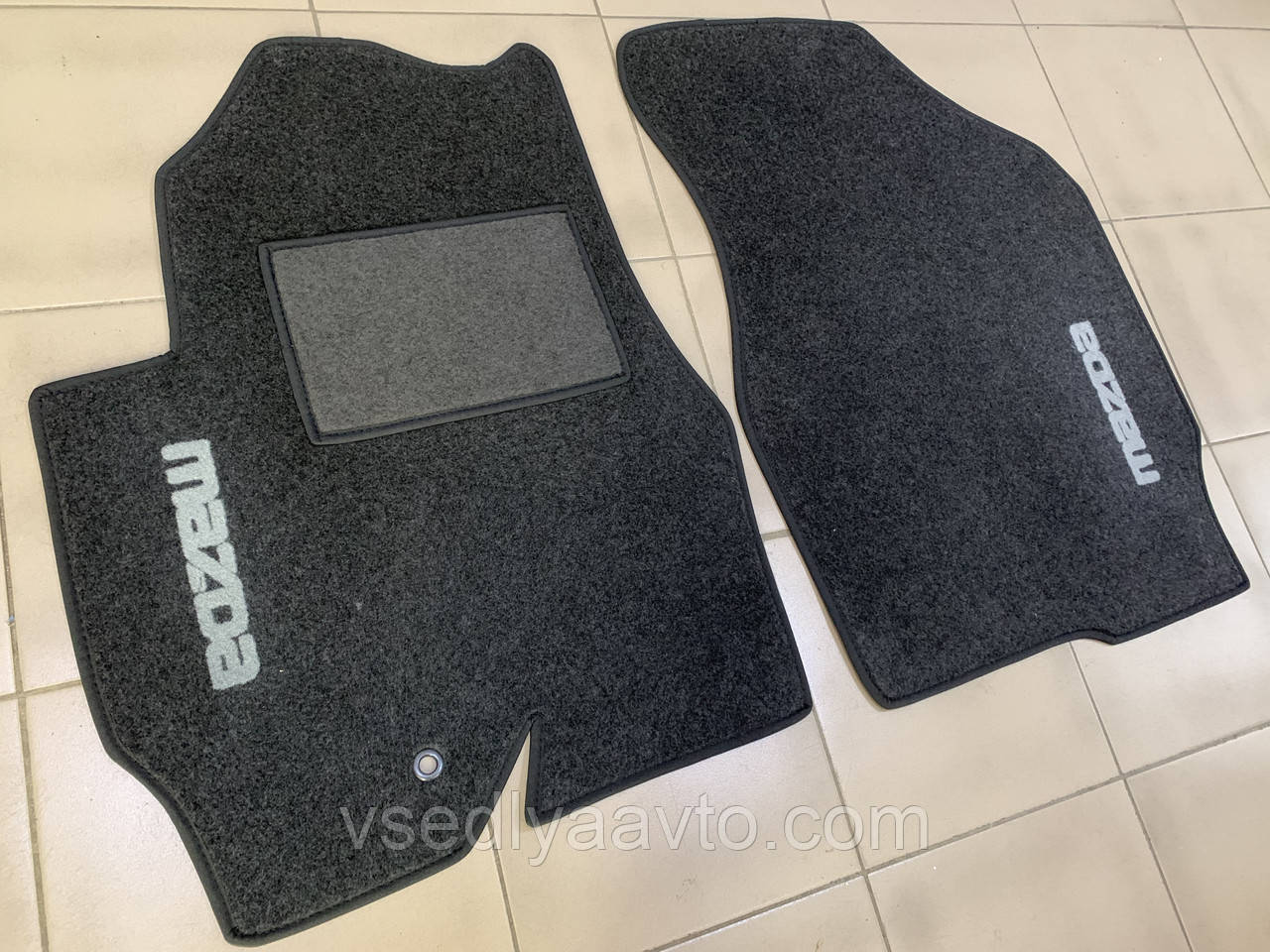 Ворсові килимки передні Mazda Tribute (Сірі), фото 1