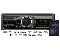 Автомагнитола Shuttle SUD-350 Black/Green 1 DIN /USB/SD/пульт/усил. кач.звука/4х50W