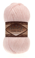 Пряжа Angora gold simli-271 світло-рожевий