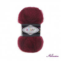 Пряжа Mohair classic New-57 бордовий