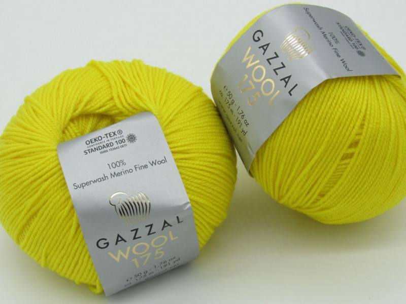 Пряжа Wool 175 Gazzal-311 жовтий