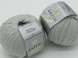 Пряжа Wool 175 Gazzal-301 світло-сірий
