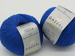 Пряжа Wool 175 Gazzal-325 синій