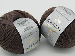 Пряжа Wool 175 Gazzal-310 коричневий