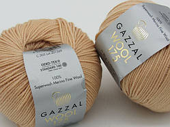 Пряжа Wool 175 Gazzal-305 карамельно-персиковий