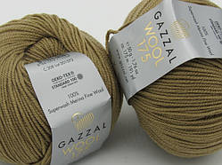 Пряжа Wool 175 Gazzal-308 оливково-бежевий
