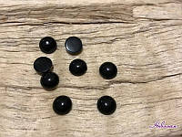 Полубусины клеевые черные 0.8 см (5грамм)
