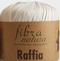 Пряжа Raffia Fibranatura-116/15 рафія слонова кістка, фото 1