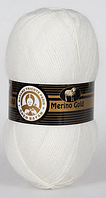 Пряжа Merino gold-100 білий