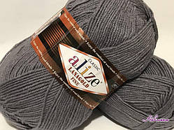 Пряжа Lana gold fine-348 сірий