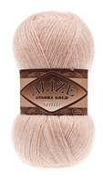 Пряжа Angora gold simli-404 пудра бежева