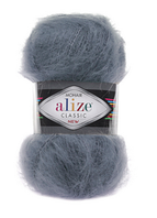 Пряжа Mohair classic New-87 темно-сірий