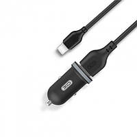 Автомобільний ЗП XO TZ08 Black  + кабель USB Type-C (TZ08 Black + Type-C)