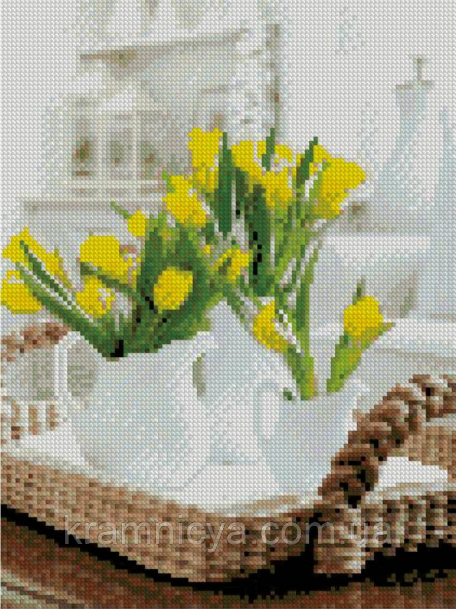 Алмазна мозаїка Ранкові тюльпани, 30х40 Strateg (HX114), фото 1