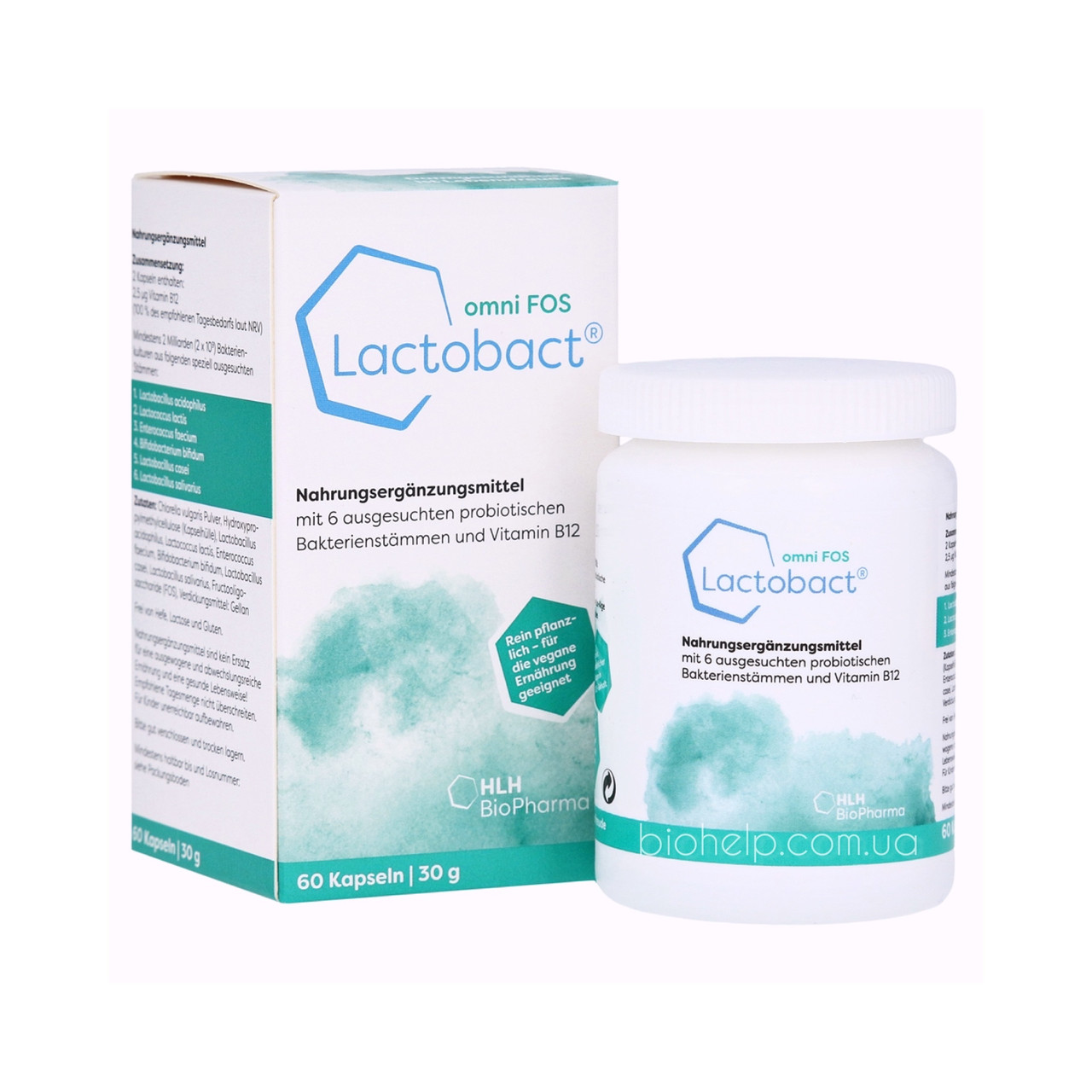 Лактобакт Lactobact Omni FOS капсули 60 шт. BX648