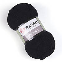 YarnArt SUPER PERLEE (Супер Перле) № 30 чорний (Пряжа акрилова, нитки для в’язання)