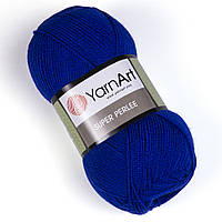 YarnArt SUPER PERLEE (Супер Перле) № 64 яскраво-синій (Пряжа акрилова, нитки для в'язання)