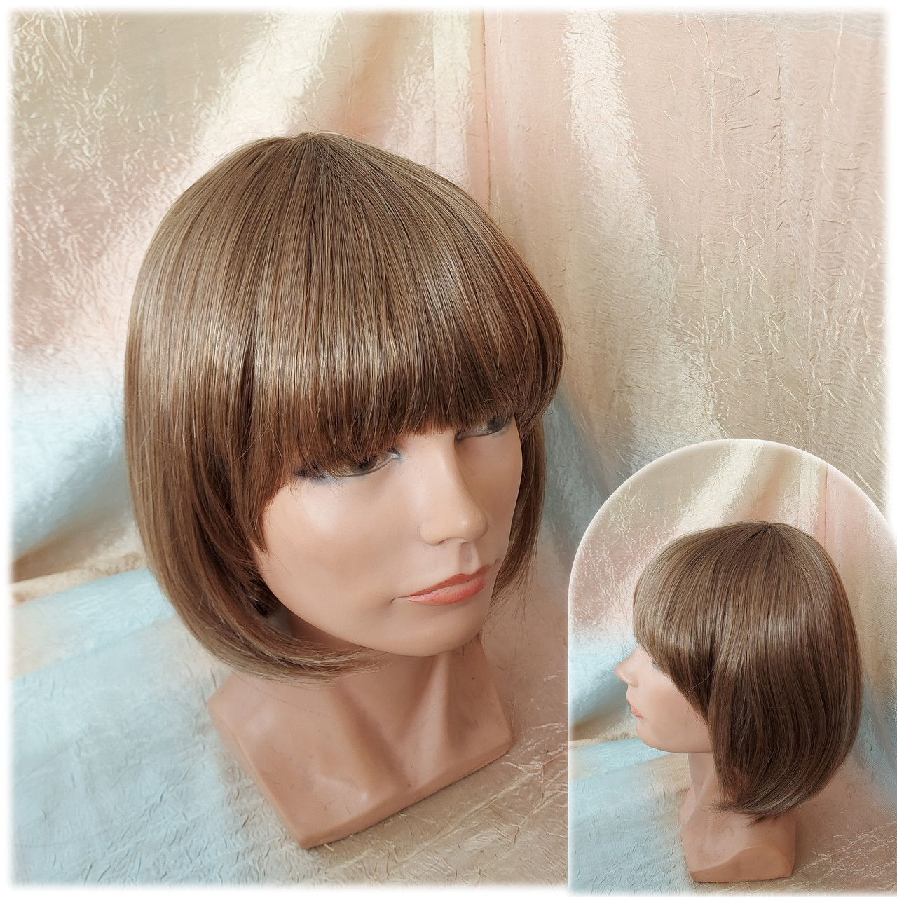 Перука пряме каре термоволосся пісочно-русявий SW501t-19, фото 1