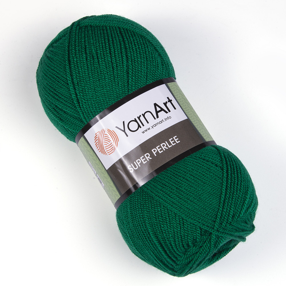 YarnArt SUPER PERLEE (Супер Перле) № 846 зелений (Пряжа акрилова нитка для в’язання)