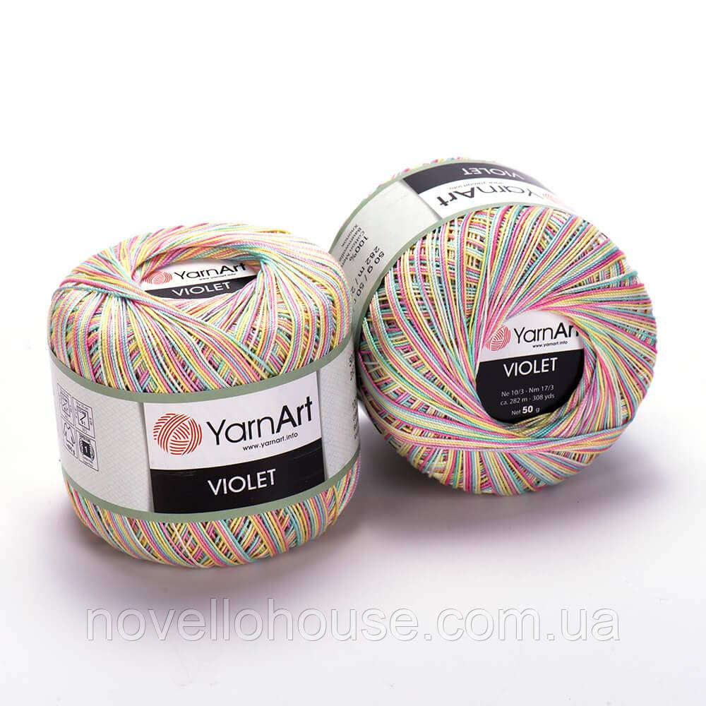 YarnArt VIOLET MELANGE (Віолет Меланж) № 502 (Пряжа мерсеризована бавовна, нитки для в'язання)