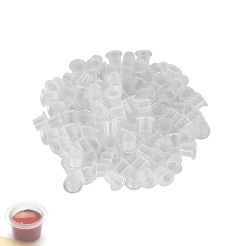 Ковпачки капсули для тату чорнил пігментів L 13мм, 100шт, пластикові, фото 1