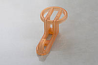 Мебельный крючок Poliplast КП-ПО одинарный - прозрачный оранжевый