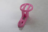 Мебельный крючок Poliplast КП-ПР одинарный - прозрачный розовый