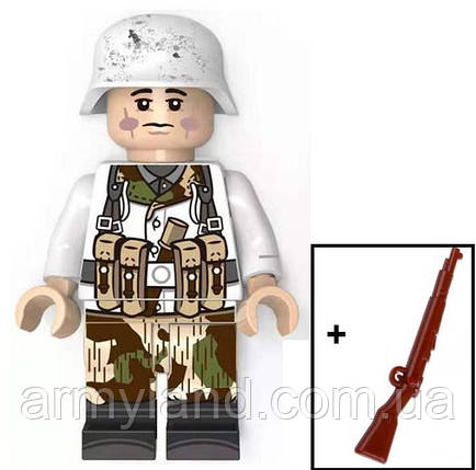 Военные фигурки,Немецкий солдат зима №9 1шт, BrickArms, фото 2
