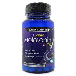 Улучшение сна Earths Creation Melatonin 5 mg - 60 софт гель