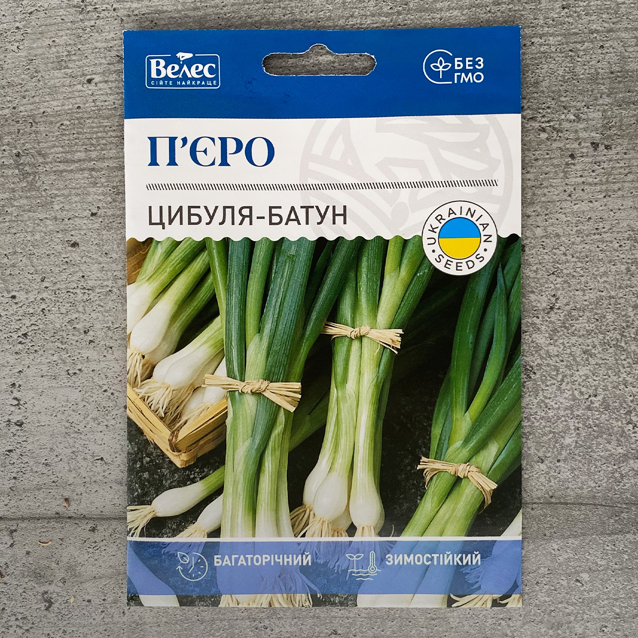 Цибуля-батун П'єро 5 г насіння пакетоване Велес, фото 1