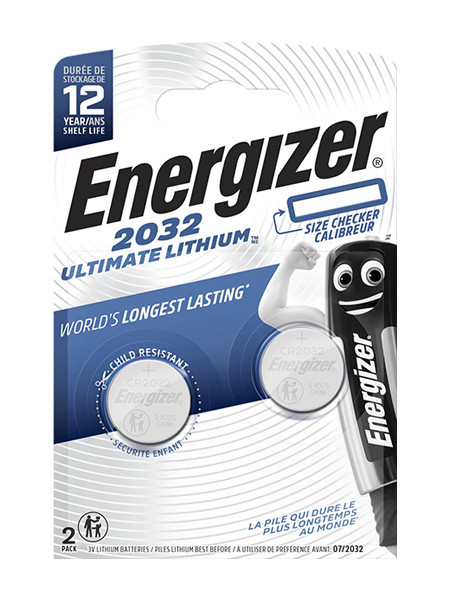 Дискова батарейка ENERGIZER Ultimate Lithium Cell 3V CR2032 (2шт)