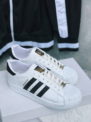 Купить Мужские кроссовки Adidas Superstar White Адидас суперстар белые ...